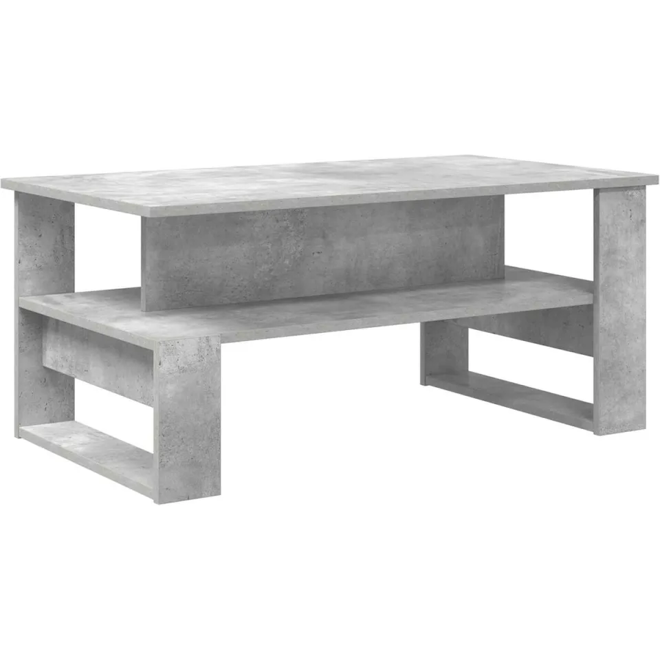 vidaXL Salontafel Beton Grijs 90 x 50 x 40 cm Bewerkt hout, foto 3