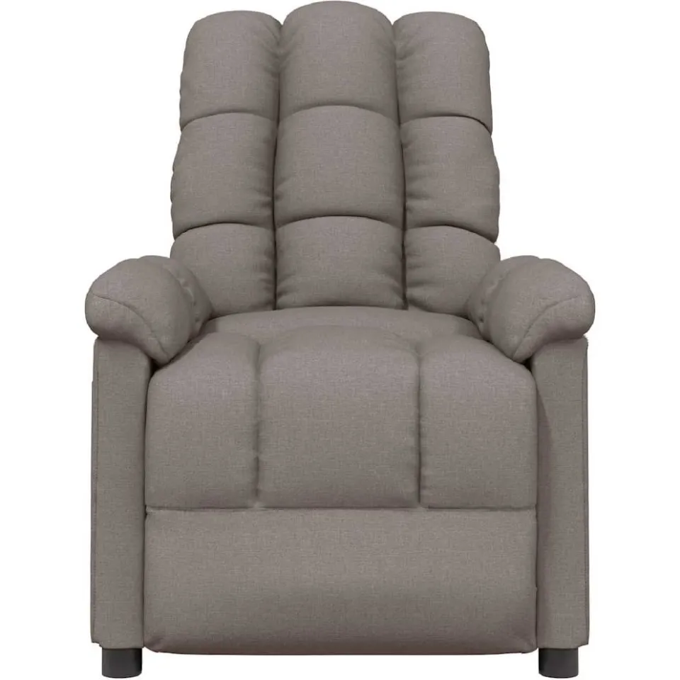 vidaXL Massagestoel stof taupe