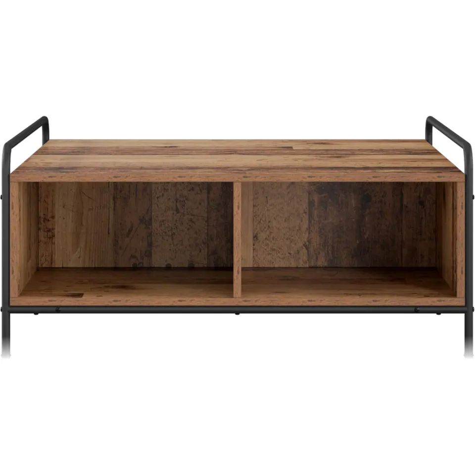 vidaXL Salontafel Oud hout 90 x 90 x 41 cm Bewerkt hout Bruin