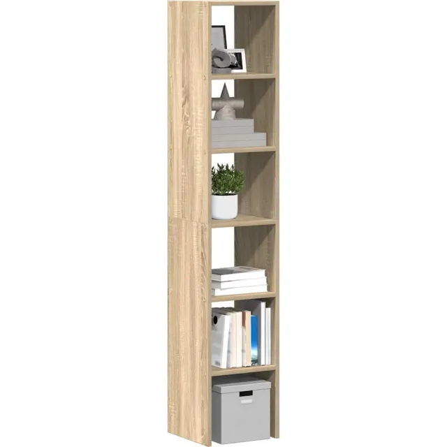 vidaXL Boekenkasten 2 st 30x30x80 cm bewerkt hout sonoma eiken Bruin