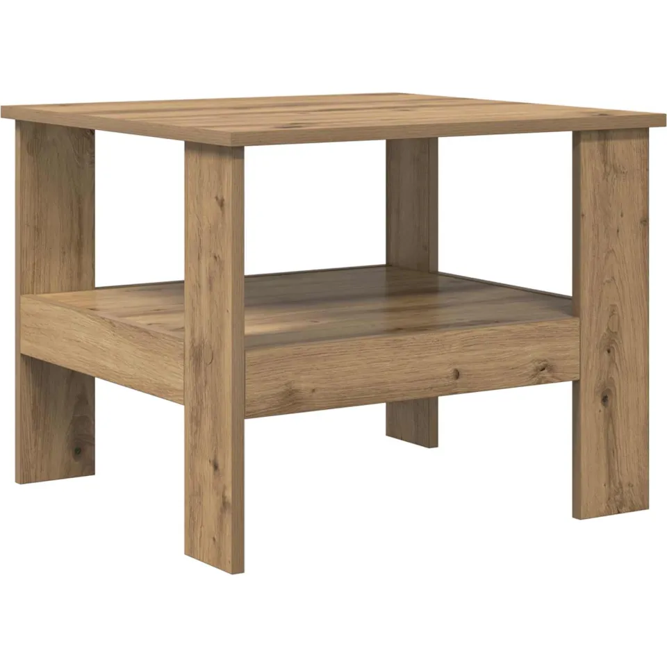 vidaXL Salontafel Artisan Eiken 57 x 55 x 45 cm Bewerkt hout, foto 3
