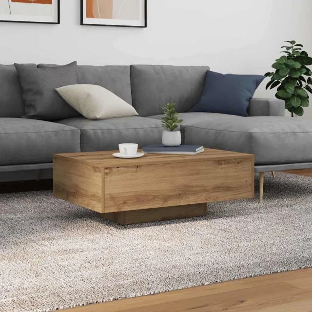 vidaXL Artisanaal eiken 85 x 55 x 31 cm Bewerkt hout, foto 2