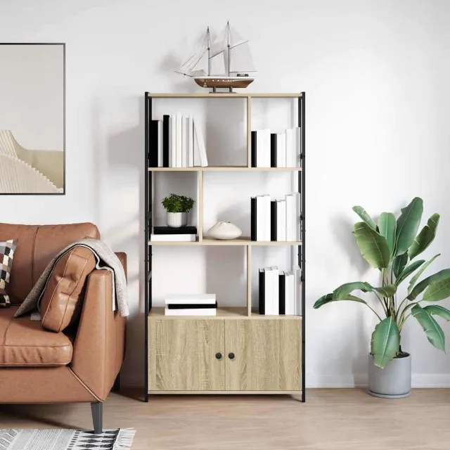 vidaXL Boekenkast 80 x 30 x 155,5 cm Bewerkt hout Sonoma Eiken, foto 2