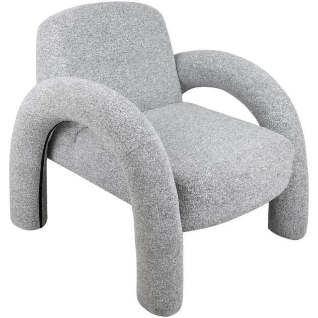 Leitmotiv Stoel Brazo Melange - Grijs - 88x74x74cm - Modern - Woonkamer - Slaapkamer