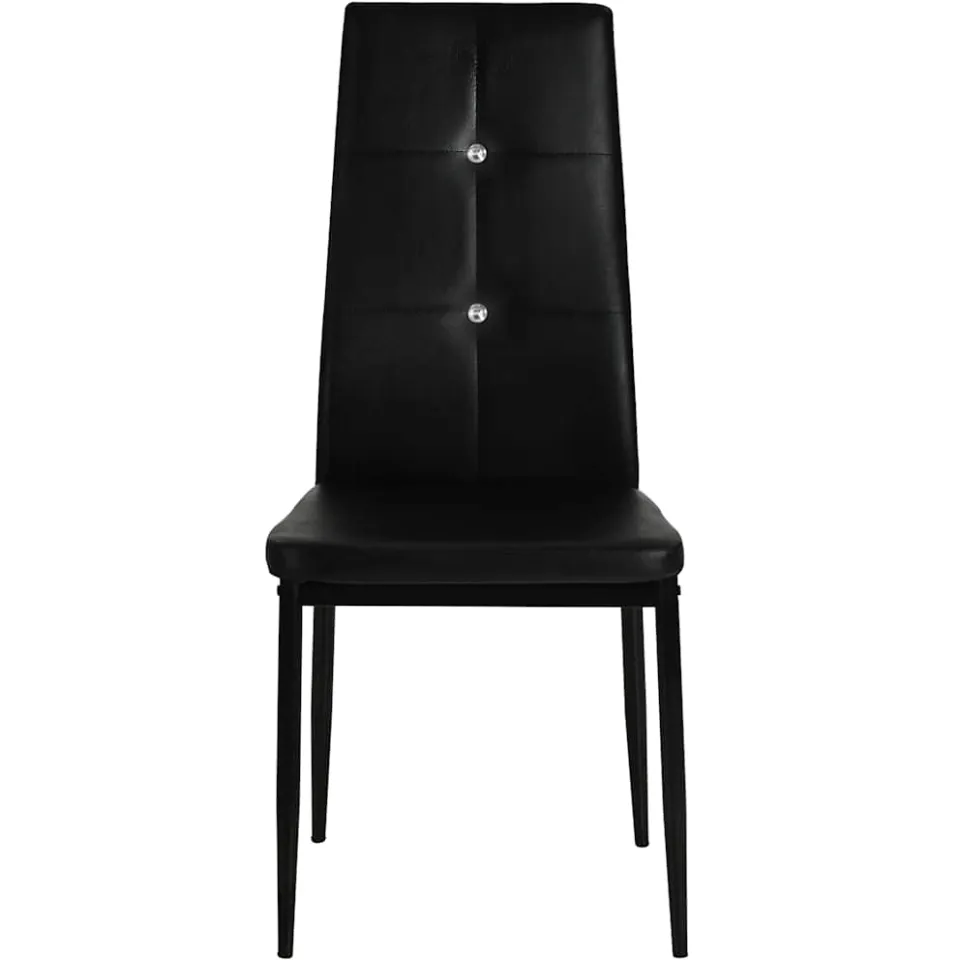 vidaXL Eetkamerstoelen 2 st kunstleer zwart, foto 3