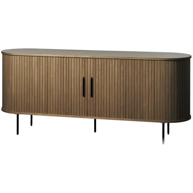 Olivine Lenn houten dressoir gerookt eiken - 180 x 45 cm Bruin
