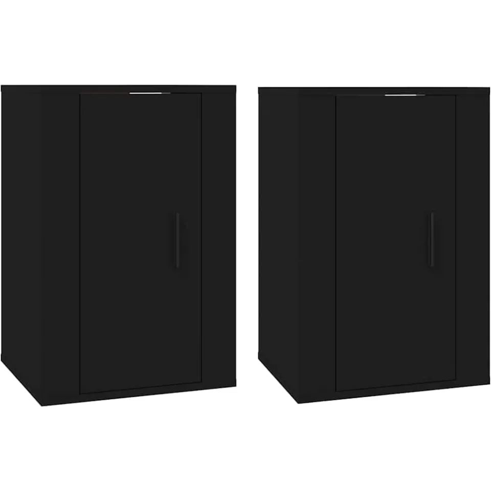 vidaXL Tv-wandmeubels 2 st 40x34,5x60 cm zwart, foto 3