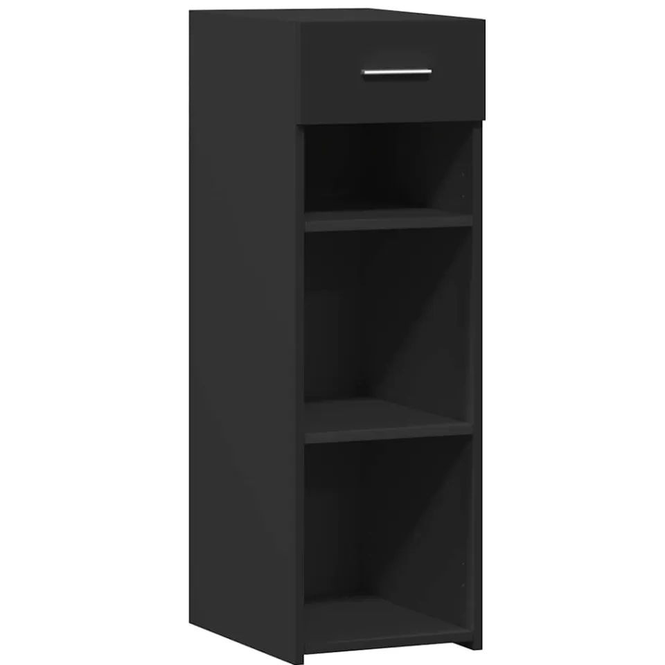 vidaXL Dressoir 30x42,5x93 cm bewerkt hout zwart, foto 3