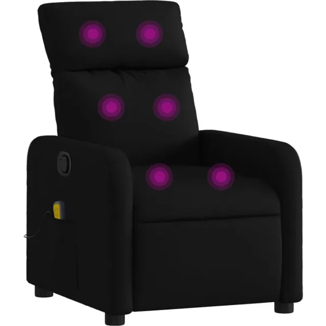 vidaXL Massagestoel - met - Zwarte - Stof