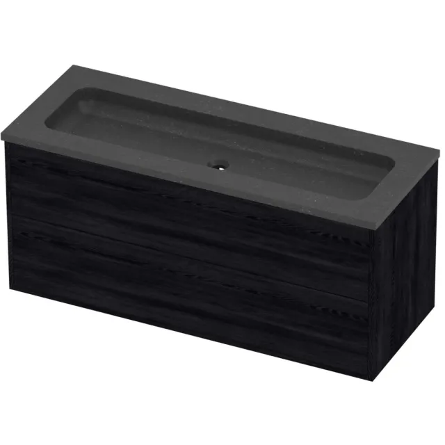 Proline Rollo Badmeubelset Hardsteen Elegant Voor Grepen 120x46x54 cm Blue Stone Black Oak