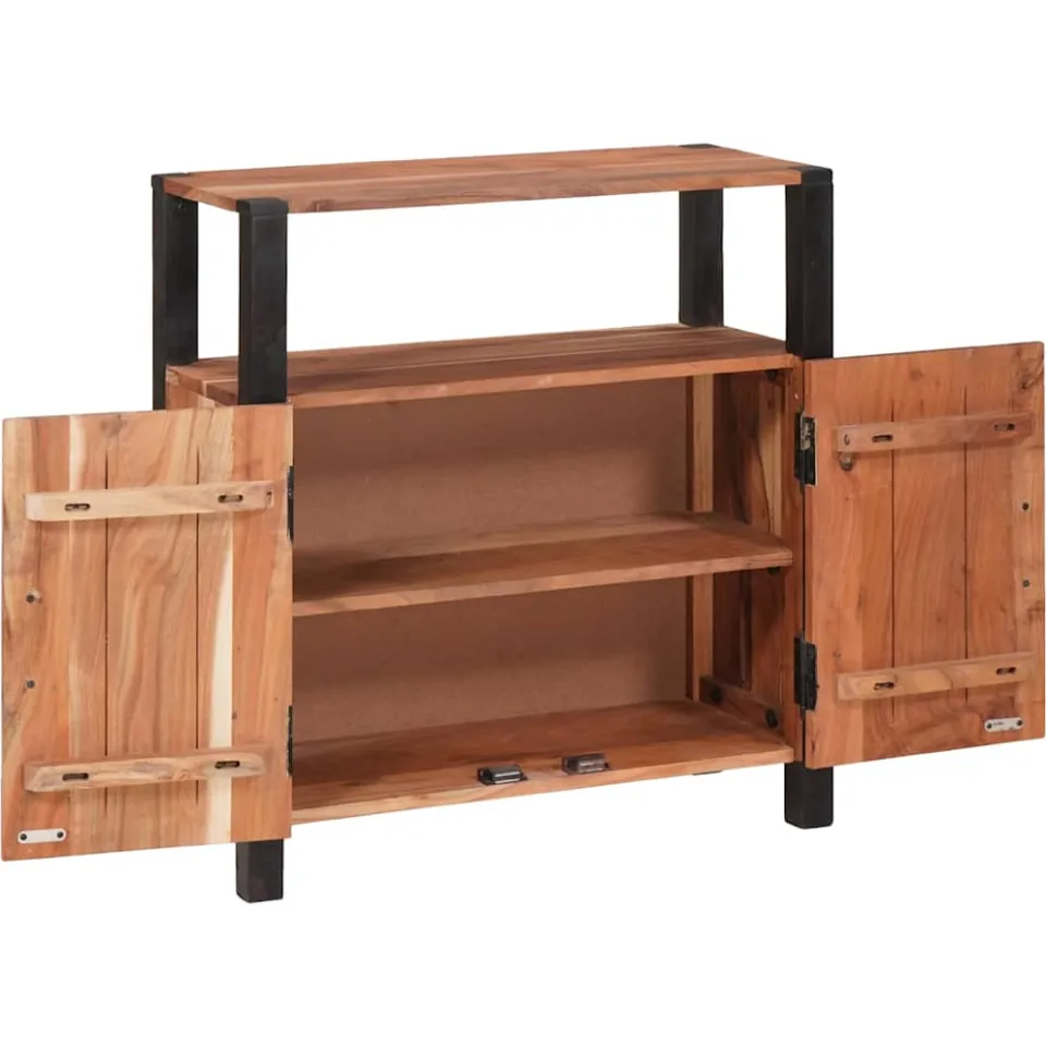 vidaXL Dressoir Bruin 70 x 30 x 75 cm Massief Acaciahout, foto 3