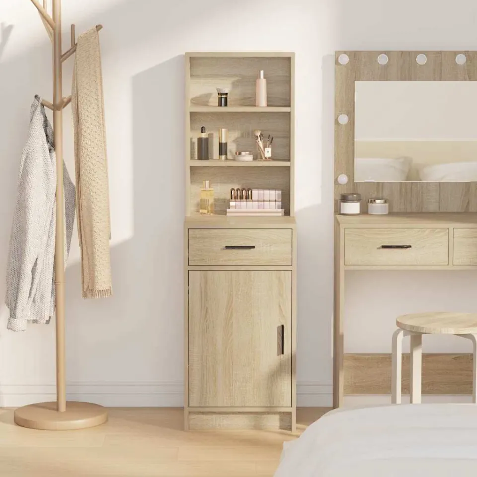 vidaXL Hoge kast Sonoma Eiken 41 x 40 x 135 cm Bewerkt hout, foto 3