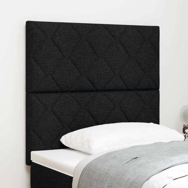 vidaXL Hoofdbord Zwart 90 cm Stof