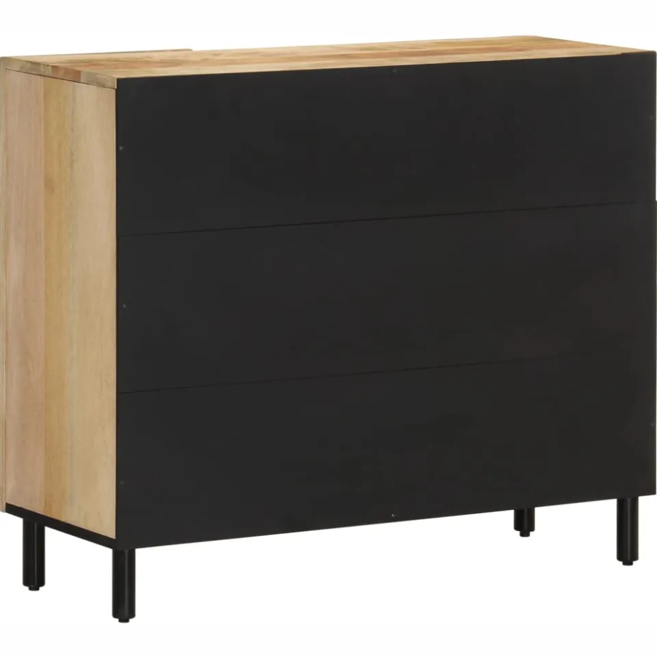vidaXL Bijzetkast 90x33x75 cm massief mangohout bruin, foto 4