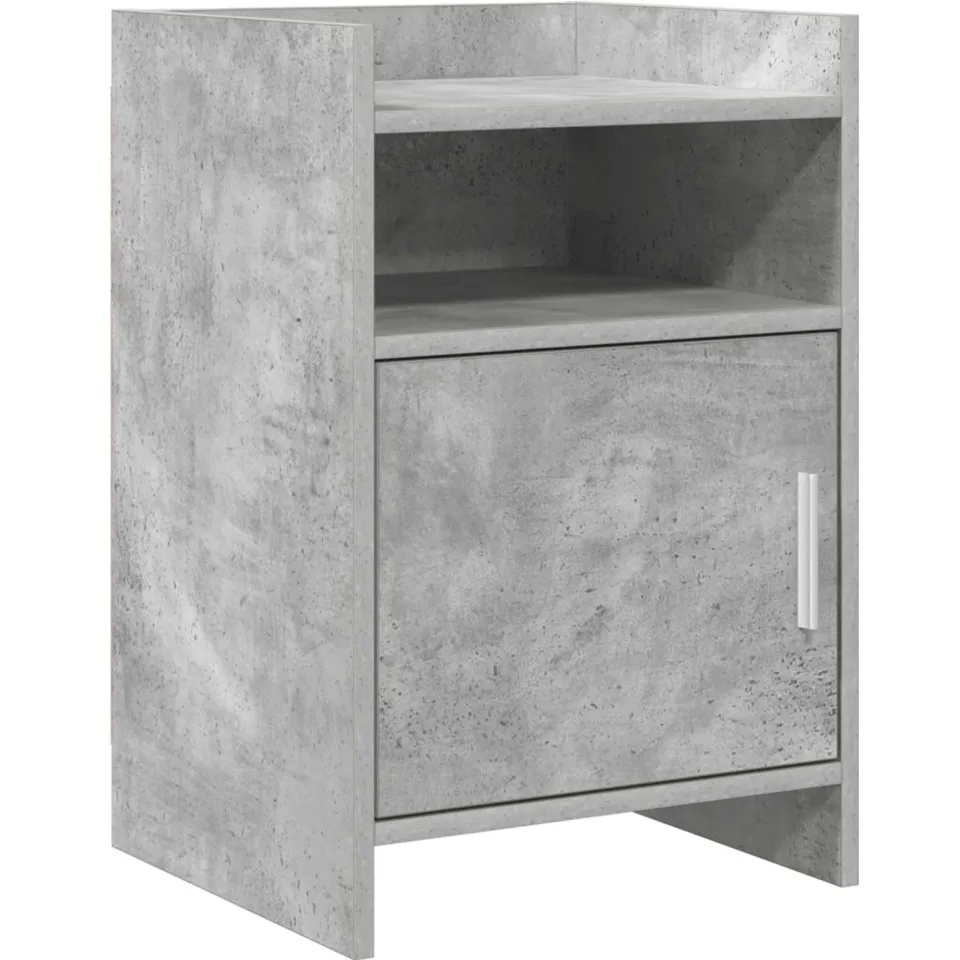 vidaXL Nachtkastjes Betongrijs 40 x 36 x 60 cm Bewerkt hout grijs, foto 3