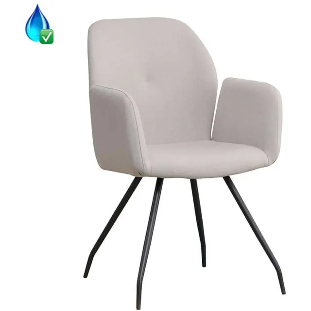NordXL Stoel Frey grijs gerecycled polyester