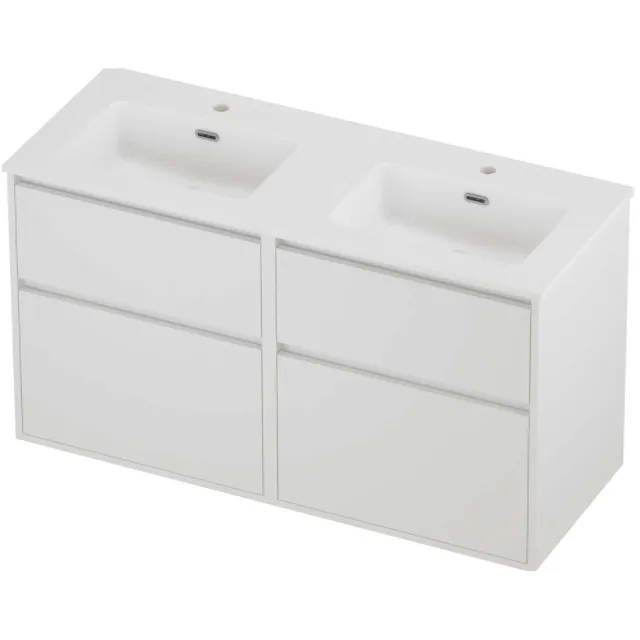 Proline Tribute Badmeubelset Porselein Elegant 4 Laden 120x46x67 cm Mat Wit Mat White