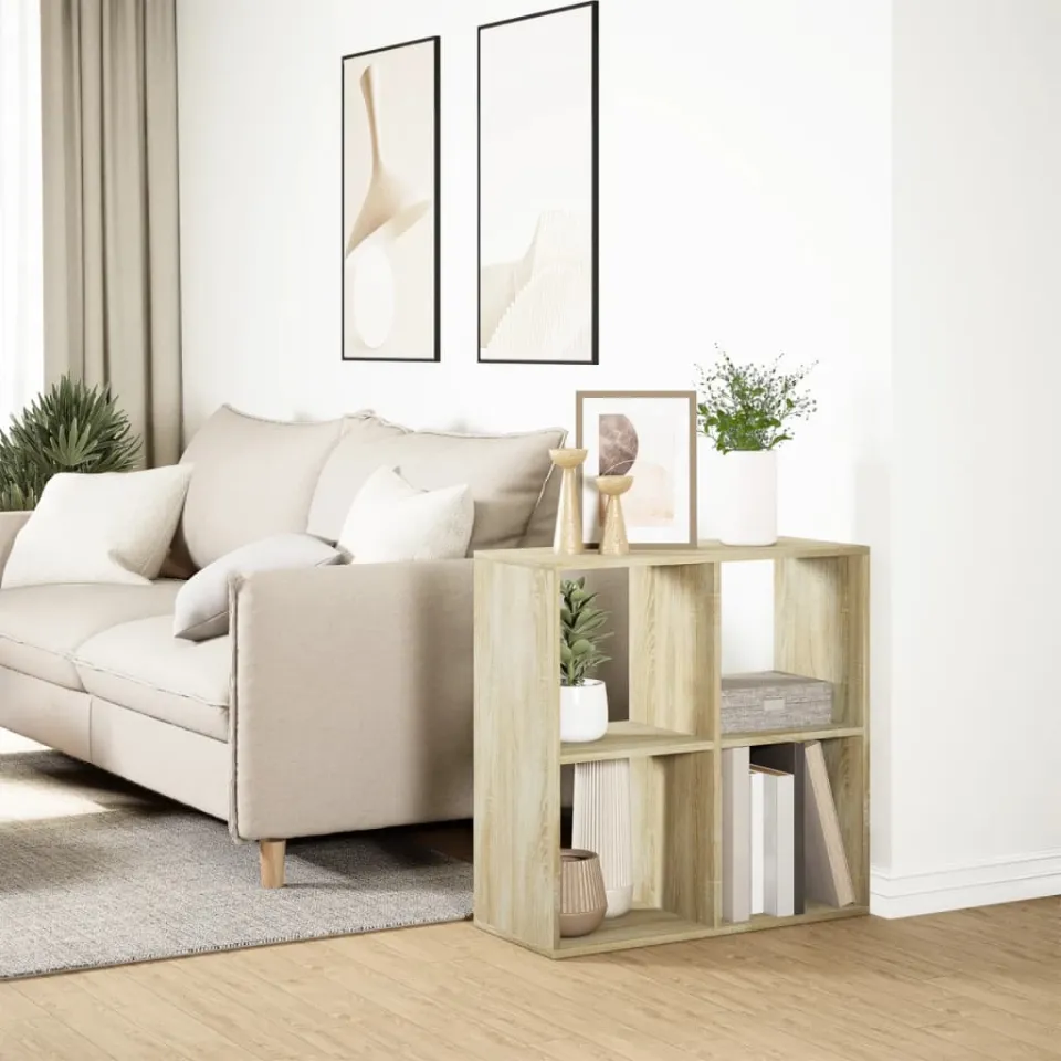 vidaXL Kamerscherm / boekenkast 69,5x29x69,5 cm hout sonoma eikenkleur, foto 4