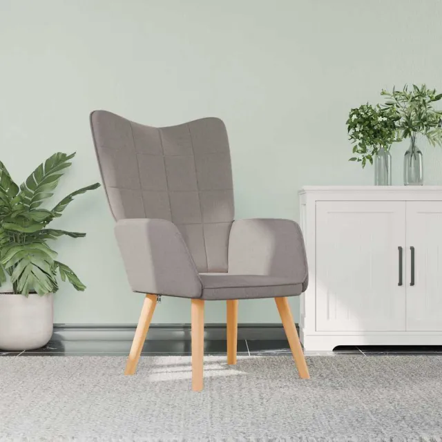 vidaXL Relaxstoel stof taupe