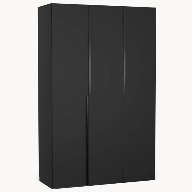 Westwing Collection Modulaire draaideurkast Leon, 150 cm breed, diverse varianten Zwart