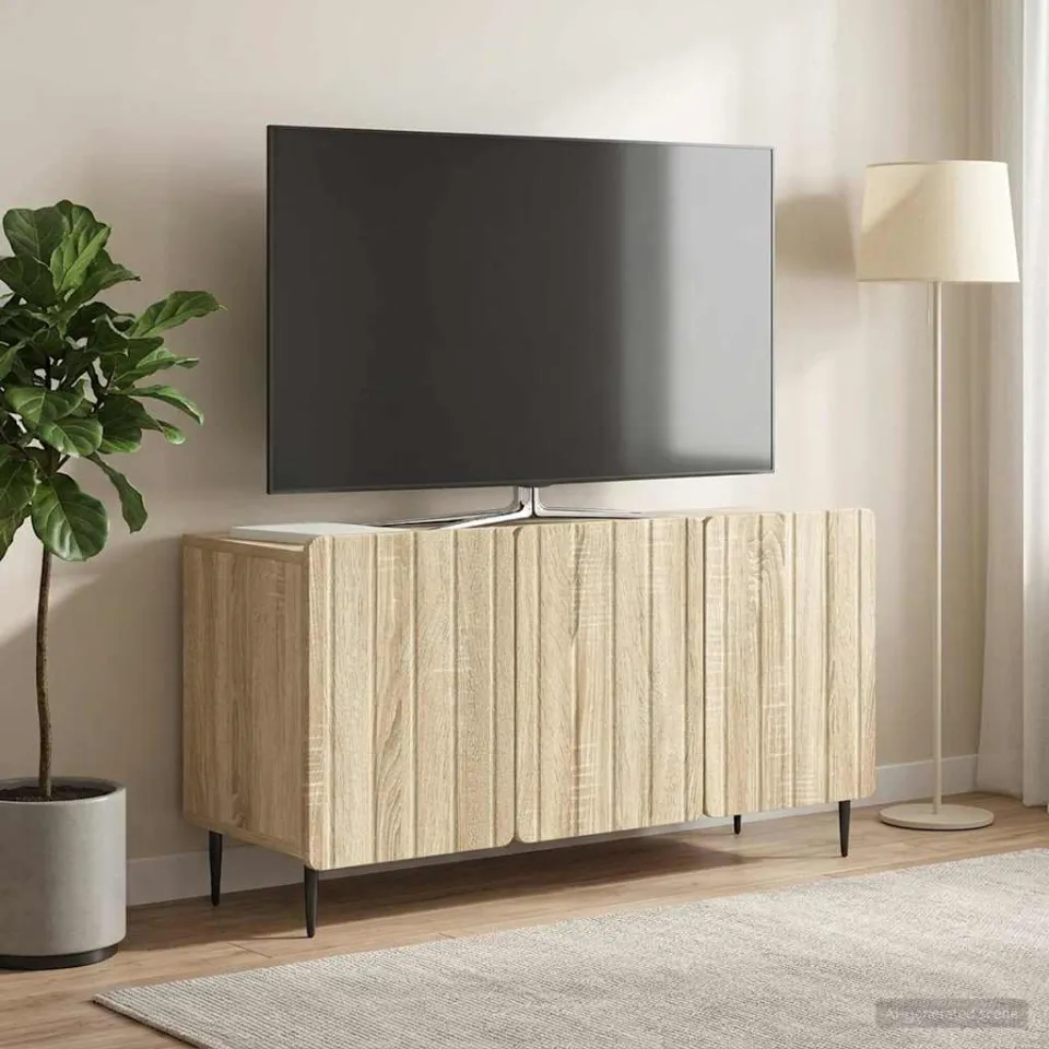 vidaXL TV-kast 99 x 34,5 x 52 cm Sonoma Eiken Bewerkt hout, foto 4