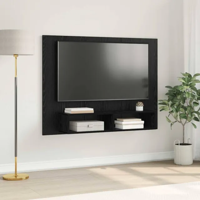 vidaXL Tv-meubelset 120 x 23,5 x 90 cm Zwart Eiken Bewerkt hout, foto 2
