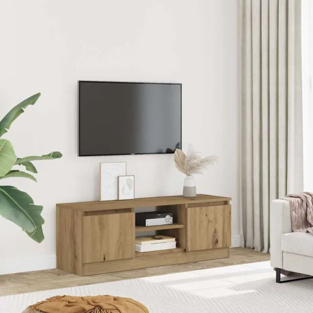 vidaXL Tv-meubel 102x30x36 cm bewerkt hout artisanaal eikenkleur, foto 2