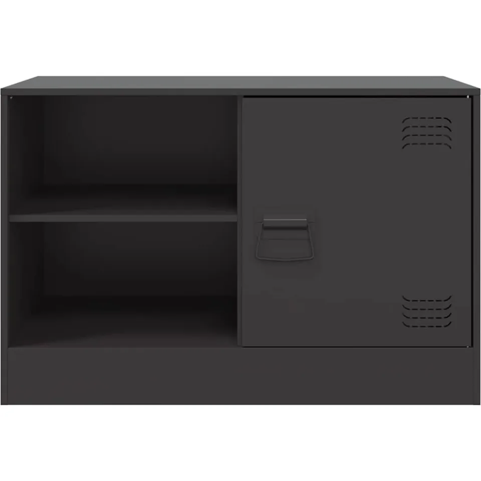 vidaXL Tv-meubel 67x39x44 cm staal zwart, foto 4