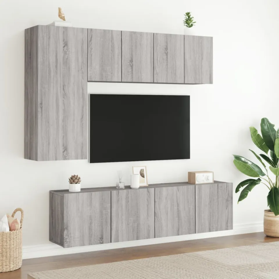 vidaXL Tv-meubel wandgemonteerd 60x30x41 cm grijs sonoma eikenkleurig, foto 4