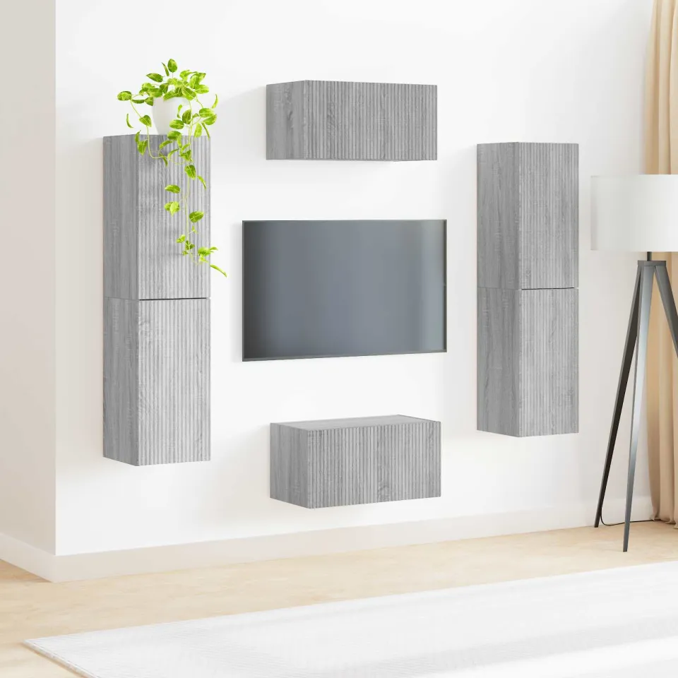 vidaXL Tv-meubelset 6 st 31 x 30 x 60 cm Grijs Sonoma, foto 4