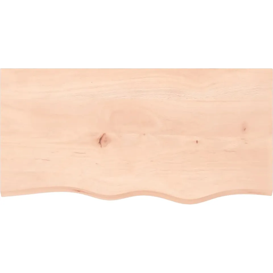 vidaXL Tafelblad 80x40x2 cm onbehandeld massief eikenhout Bruin