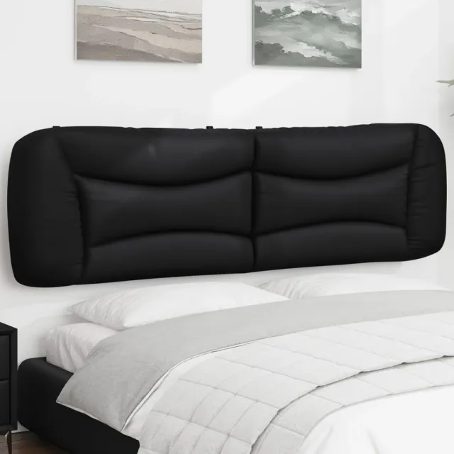 vidaXL Hoofdbordkussen "Hvar" 183 cm kunstleer zwart