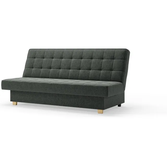 AJE Meubles B.V. Moderne 3-zits slaapbank met slaapfunctie en elegante donkergrijze kleur – Slaapbank Belfi - Donkergrijs (Twist 20)