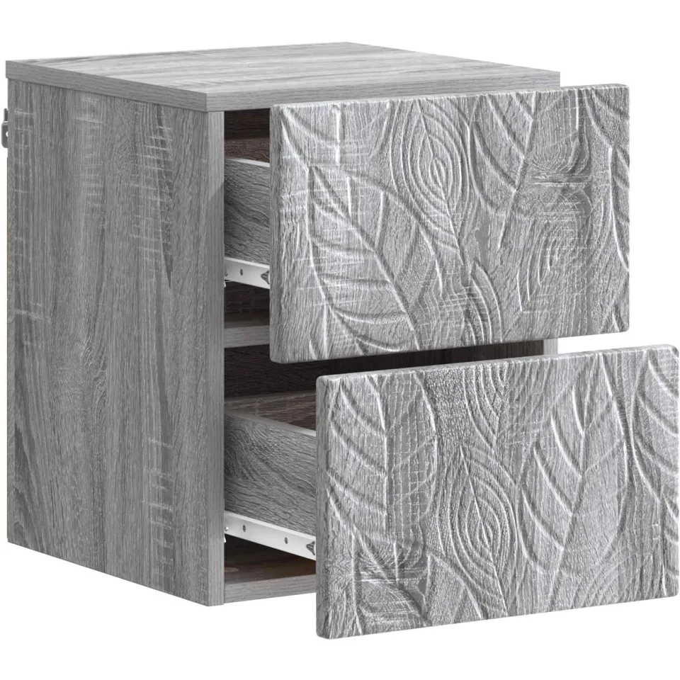 vidaXL Wandbeugel Bedkast Grijs Sonoma 34,5 x 33 x 40 cm Bewerkt hout