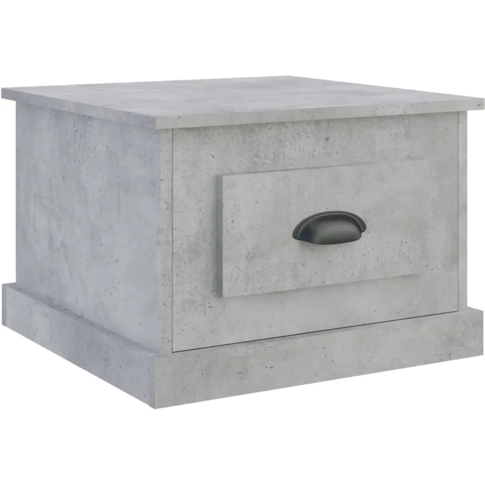 vidaXL Salontafel 50x50x35 cm bewerkt hout betongrijs