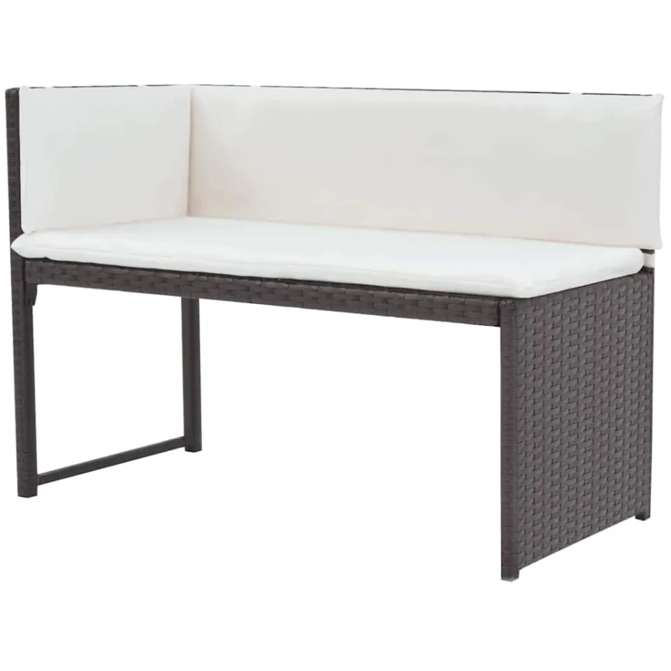 vidaXL 5-delige Tuinset staal poly rattan bruin, foto 4