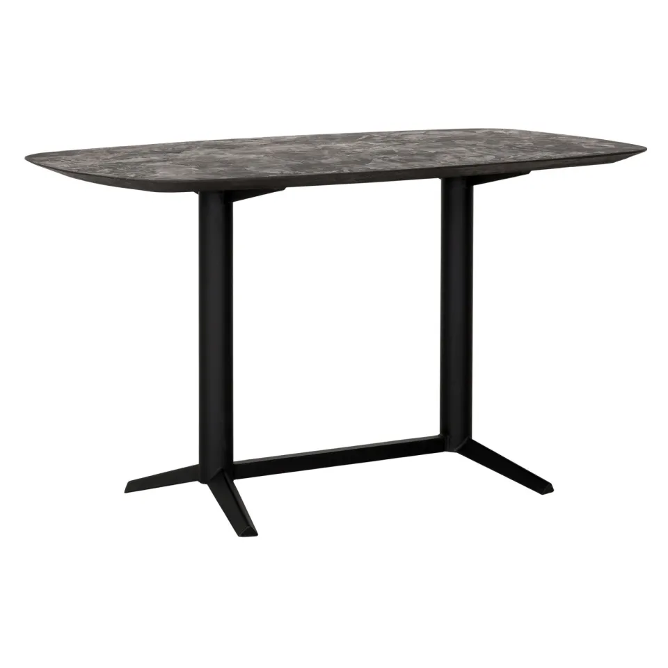 DTP Home Bartafel 'Soho' Deens ovaal, Betonlook, 160 x 90cm zwart, foto 3