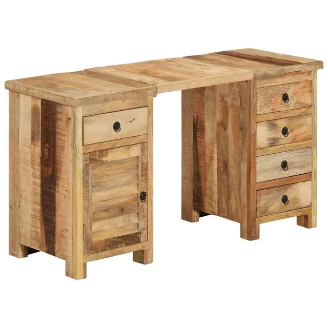 vidaXL Bureau 140x50x77 cm massief mangohout Bruin