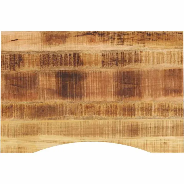 vidaXL Bureaublad met ronding 90x50x2,5 cm massief ruw mangohout bruin, foto 4