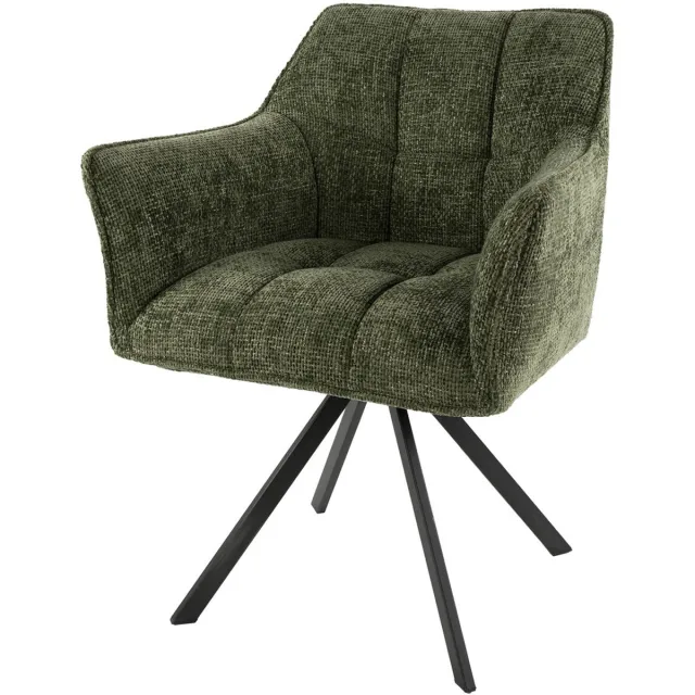 G***-M Giga Meubel Eetkamerstoel Alura - Groen - Draaibaar - Set van 2