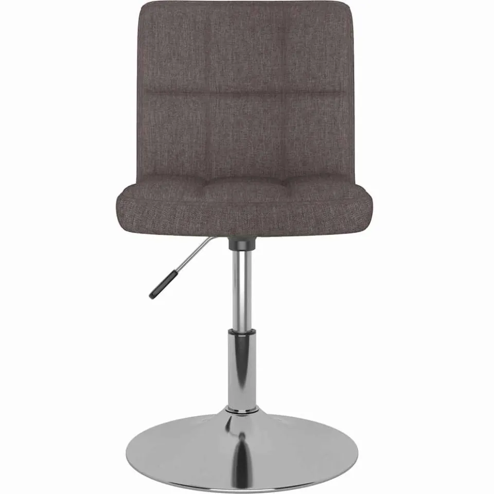 vidaXL Barkruk draaibaar stof taupe