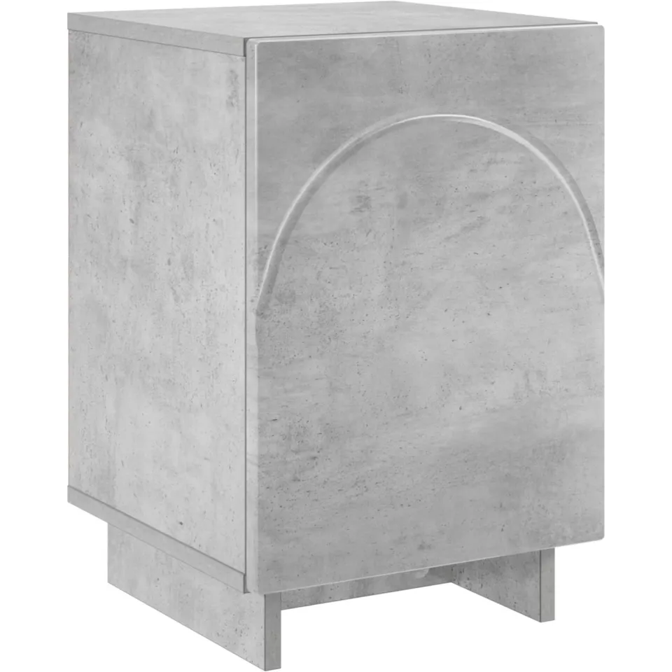 vidaXL Nachtkastje Betongrijs 33,5 x 34,5 x 50 cm Bewerkt hout grijs, foto 3