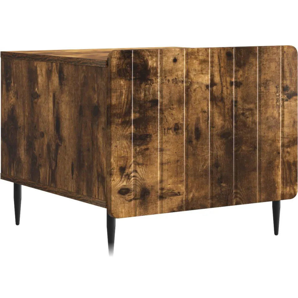 vidaXL Salontafel met lade Gerookt eiken 49 x 50 x 42 cm Bewerkt hout, foto 3