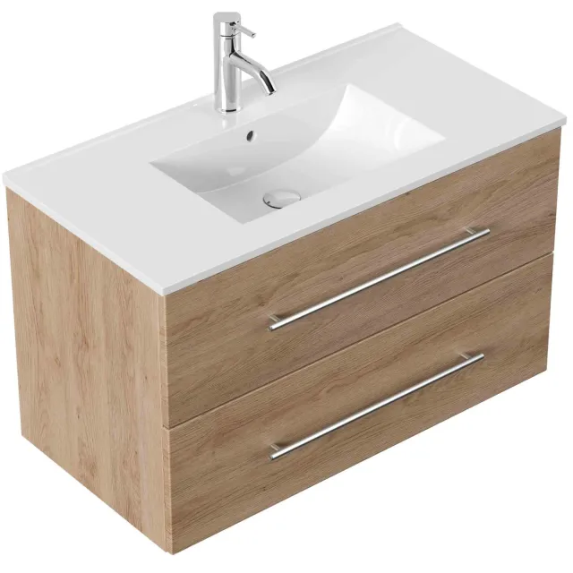 Wastafelkast Odin Eiken 90 cm Bruin