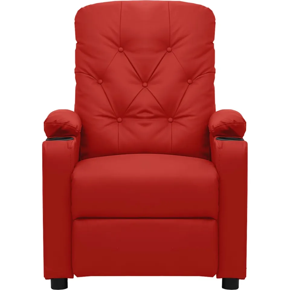 vidaXL Massagestoel kunstleer wijnrood, foto 2