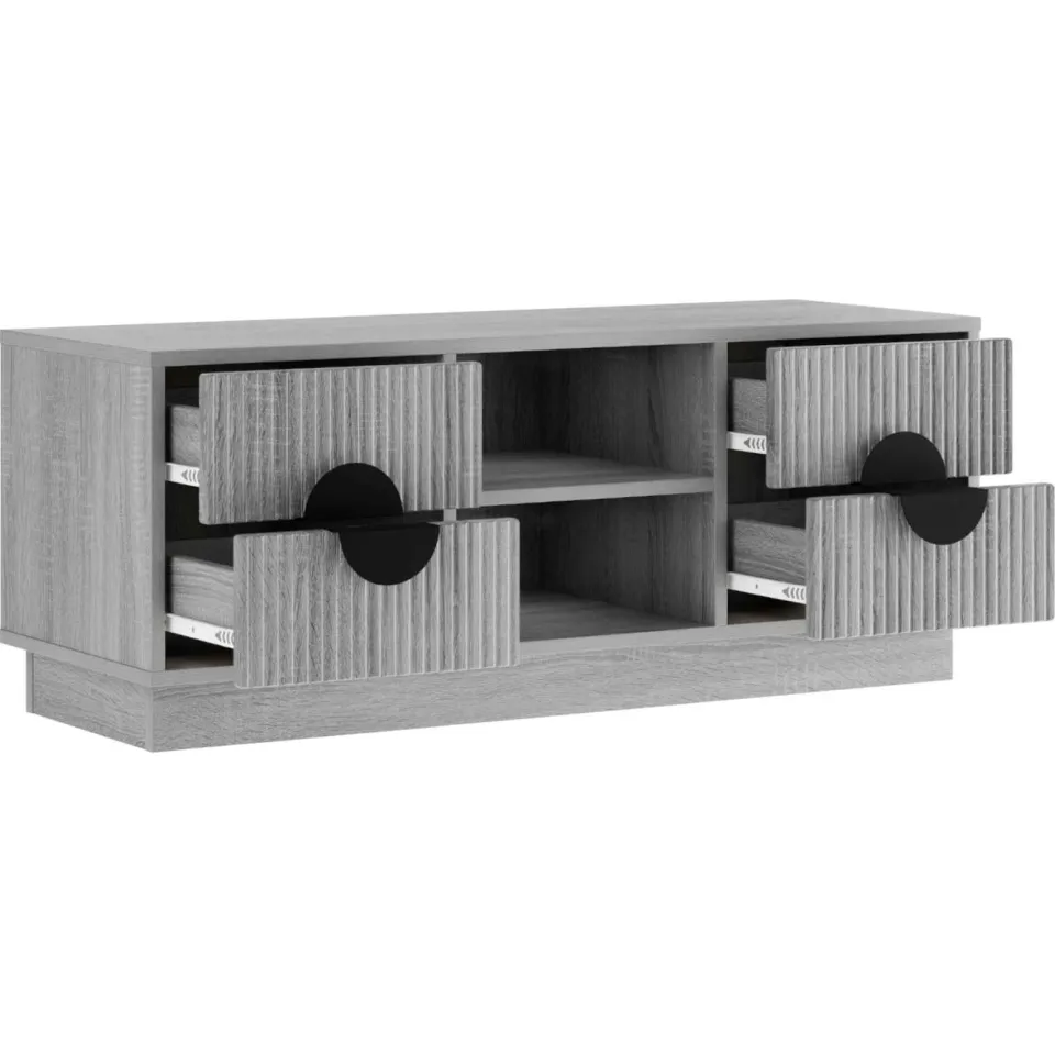vidaXL Tv-meubel VENRAY 101 x 36,5 x 40 cm Grijs Sonoma, foto 2