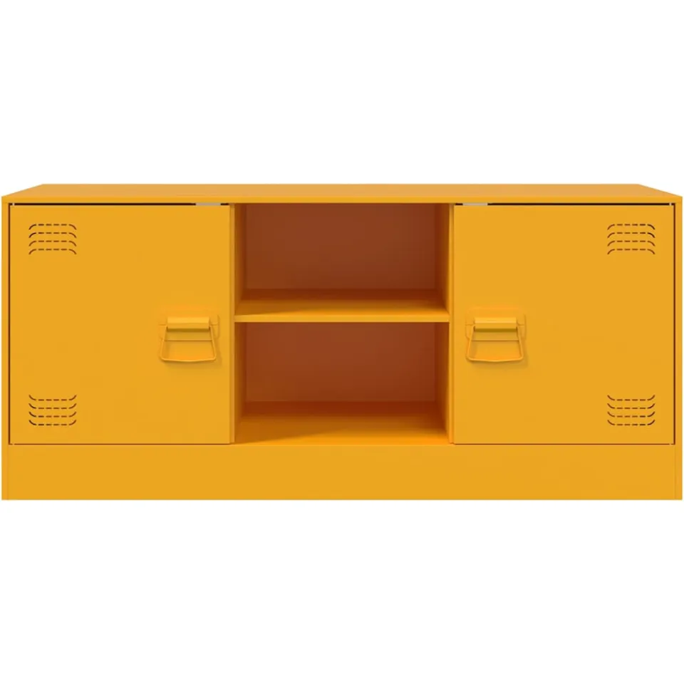 vidaXL Tv-meubel 99x39x44 cm staal mosterdgeel, foto 4