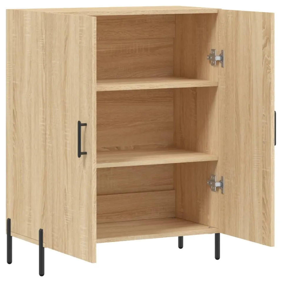 vidaXL Dressoir 69,5x34x90 cm bewerkt hout sonoma eikenkleurig, foto 4