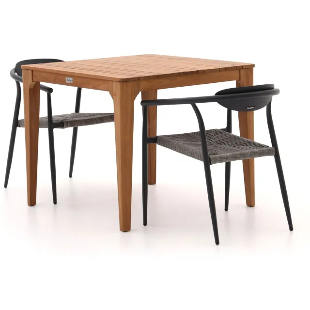 Manifesto Furniture Manifesto Cavone/Bruca 90cm dining tuinset 3-delig stapelbaar bruin, foto 2