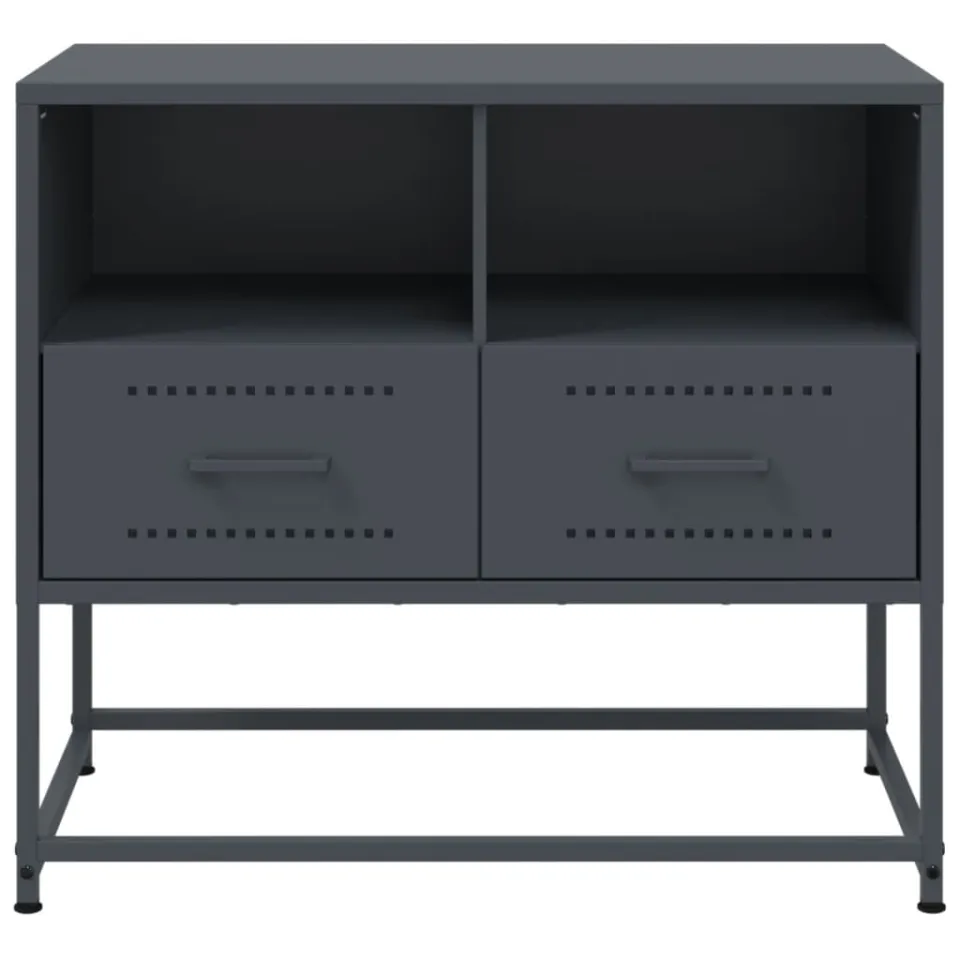 vidaXL Tv-meubel 68x39x60,5 cm staal antracietkleurig, foto 4